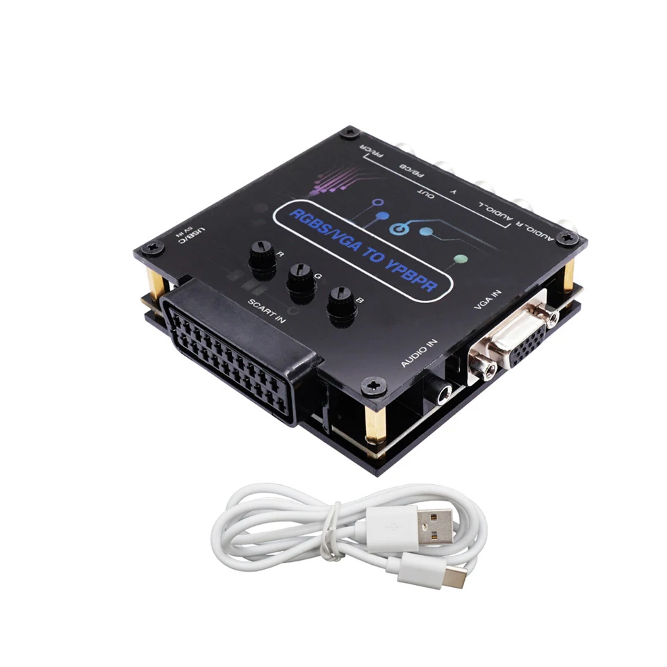 RGBS to Color Difil Component Converter RGBS na ypbpr \ scart na YPBPR \ VGA na YPBPR Transcoder Prevodník