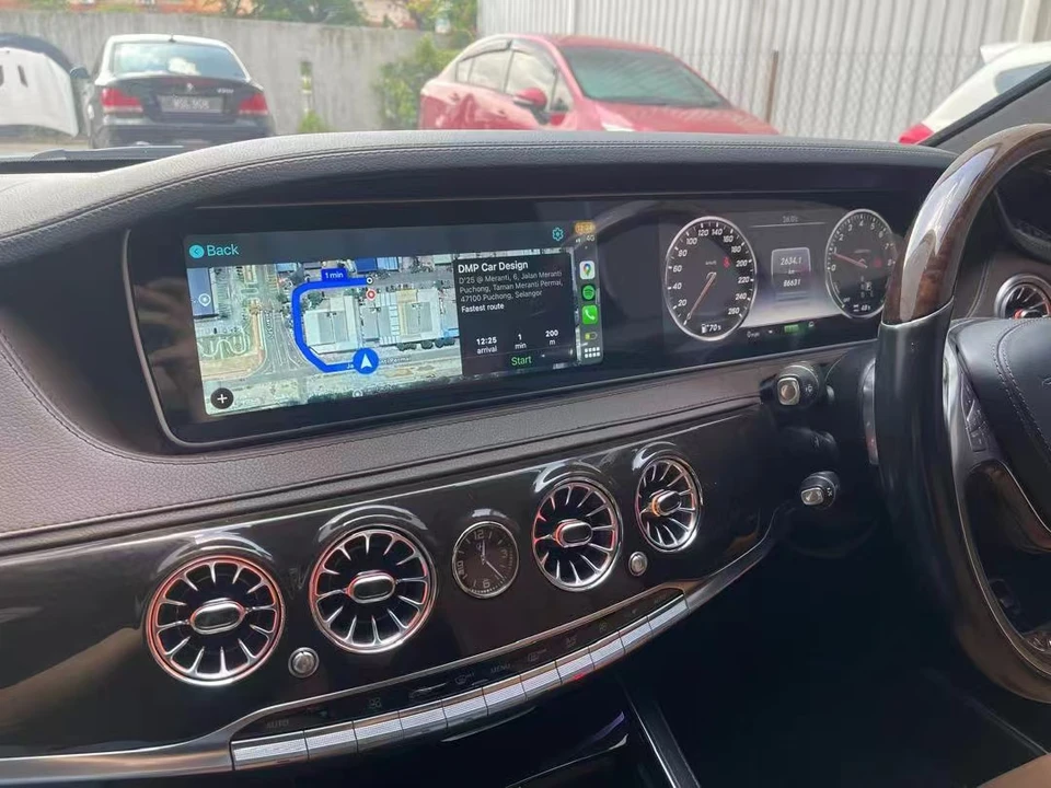 RHD 12,3 palca pre triedu Mercedes-Benz S W222 2014-2017 Automatické rádio Android Auto bezdrôtové bezdrôtové CarPlay GPS navigačné auto ladenie automobilov