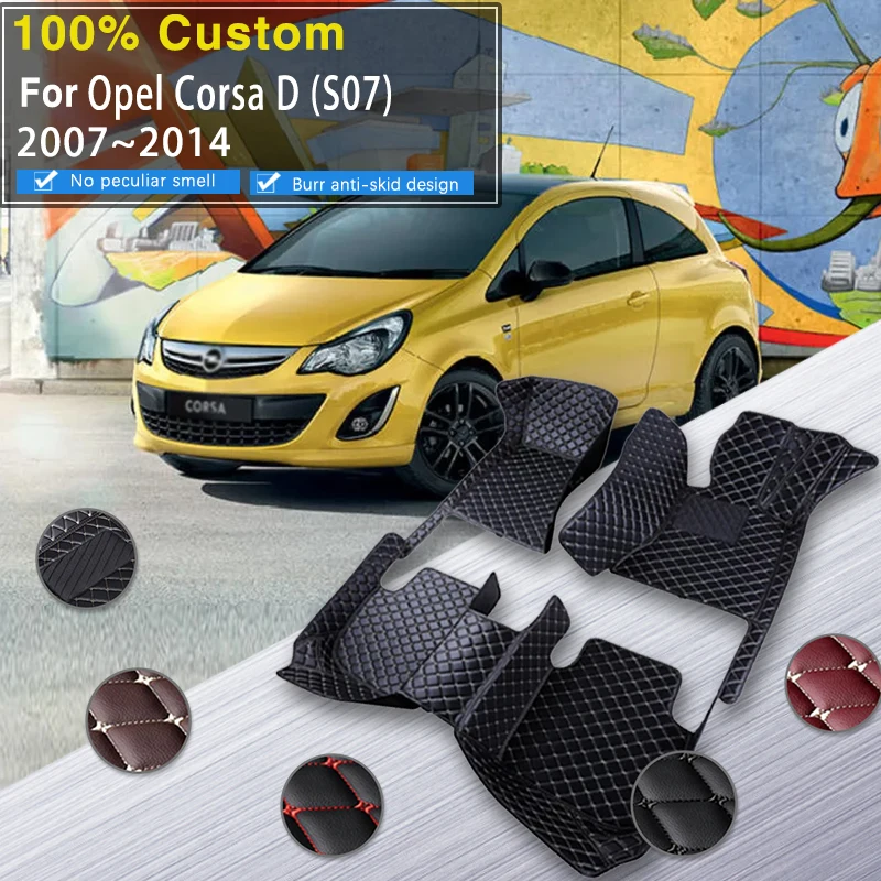 RHD CAR podlahová podlaha pre Opel Corsa D 2007 ~ 2014 Vodotesný koberec Cubre Pisos para autos rat