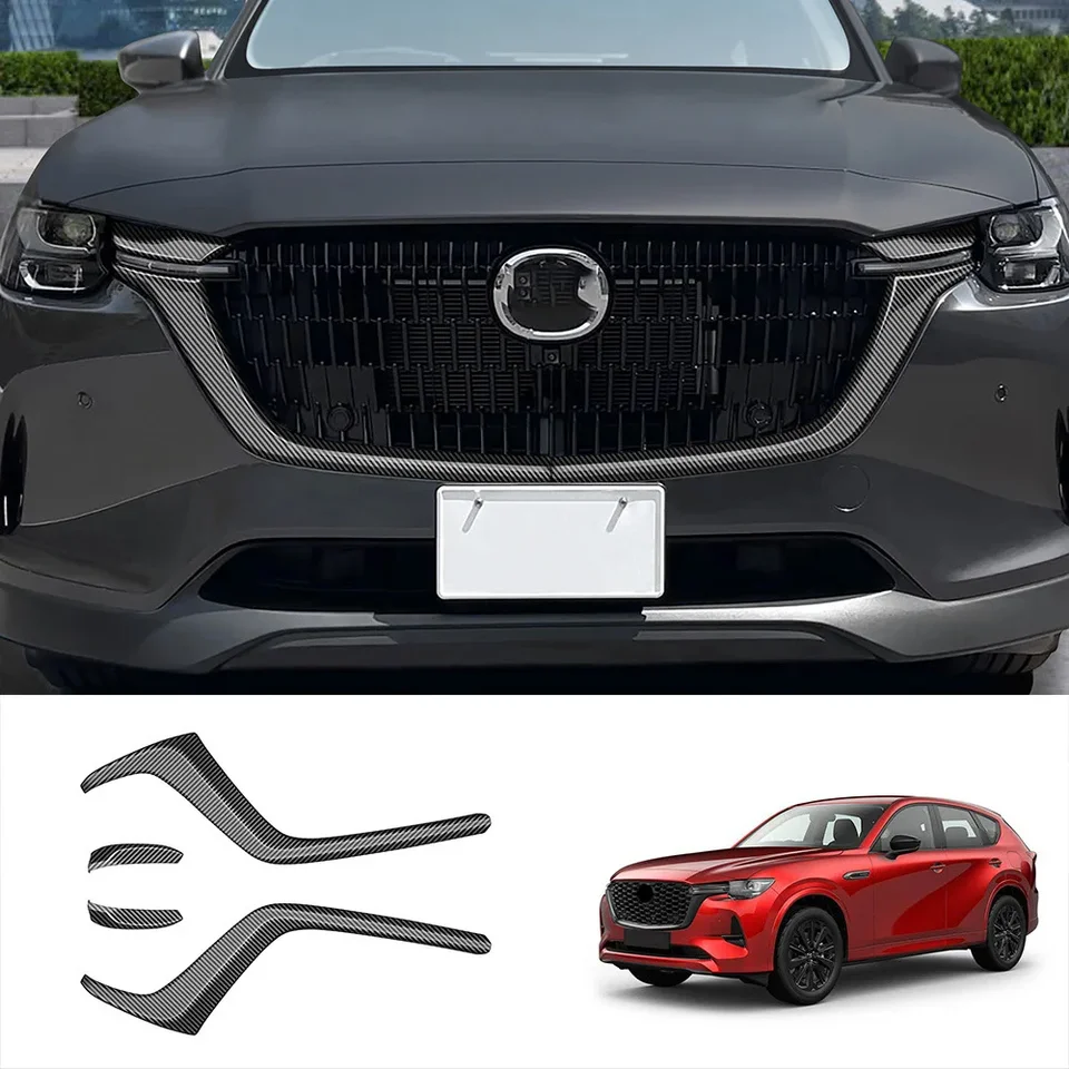 RHD LHD pre Mazda CX60 CX 60 2022 2023 2024 ABS Čierny automobil predný nárazník Racing Grills mriežku okolo výbavy krytu príslušenstva