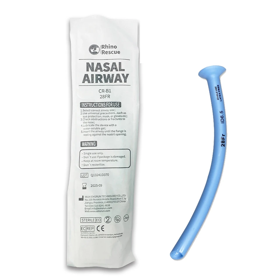 Rhino Rescue Nasofaryngeal (NASAL) DREH 2PCS NPA s lubrikanským nosohlónom Air 28FR 28FR