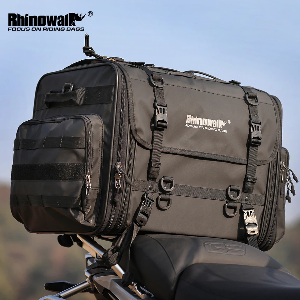 Rhinowalk Motocykel cestovná batožina Vodotesný 19L-80L Rozbaliteľná veľká kapacita Motor Tail/Trunk/Rack Bag pre väčšinu motocykla