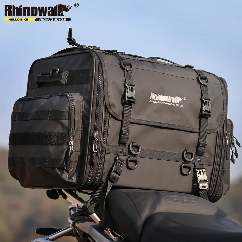 Rhinowalk Motocykel cestovná batožina Vodotesný 19L-80L Rozbaliteľná veľká kapacita Motor Tail/Trunk/Rack Bag pre väčšinu motocykla