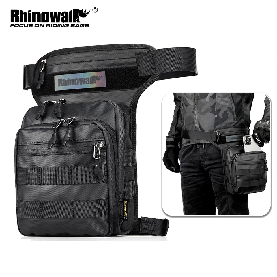 Rhinowalk pás na nohy s vreckom na nohy Hip Bumbelt 3L largemessenger tašku cestovná bunka/mobilný telefón kabelka Fanny Pack Motordrop Belt Vrecka