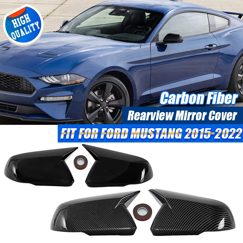 Rhyming 1 párovi spätné zrkadlo Cover Sticker pre Ford Mustang 15-22 US Version Bočné zrkadlo s uzáverom s/bez otáčania signálneho svetla