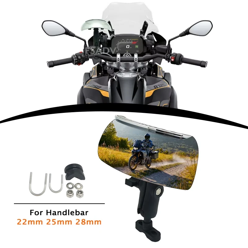 Riadidlá motocyklov 180 stupňov Holografické širokouhlá zadná zrkadlo pre BMW R1200GS R1250GS LC Adv F750GS F850GS Adventure