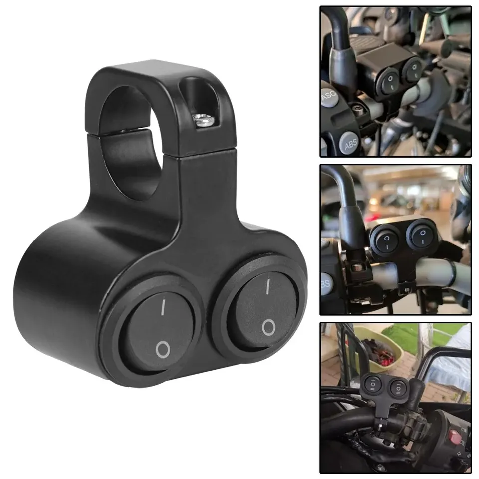 Riadidlá na motocykli 12V prepínač svetlometov Dual gomgon Control Vodotesný