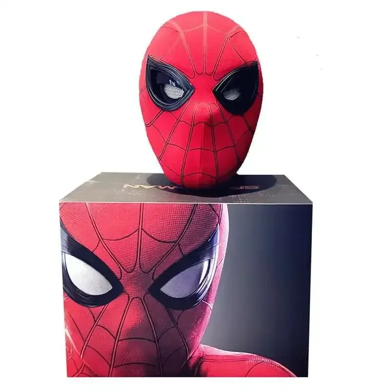 Riasenka Spiderman Head Gear Mask Cosplay pohybujúce oči Elektronická maska ​​Spider Man 1: 1