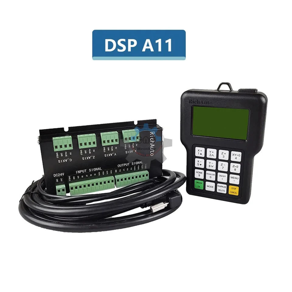 Richauto DSP A11 3-osový pohybový ovládač pre stroj CNC Gravírovanie podporuje čínske a anglické panely