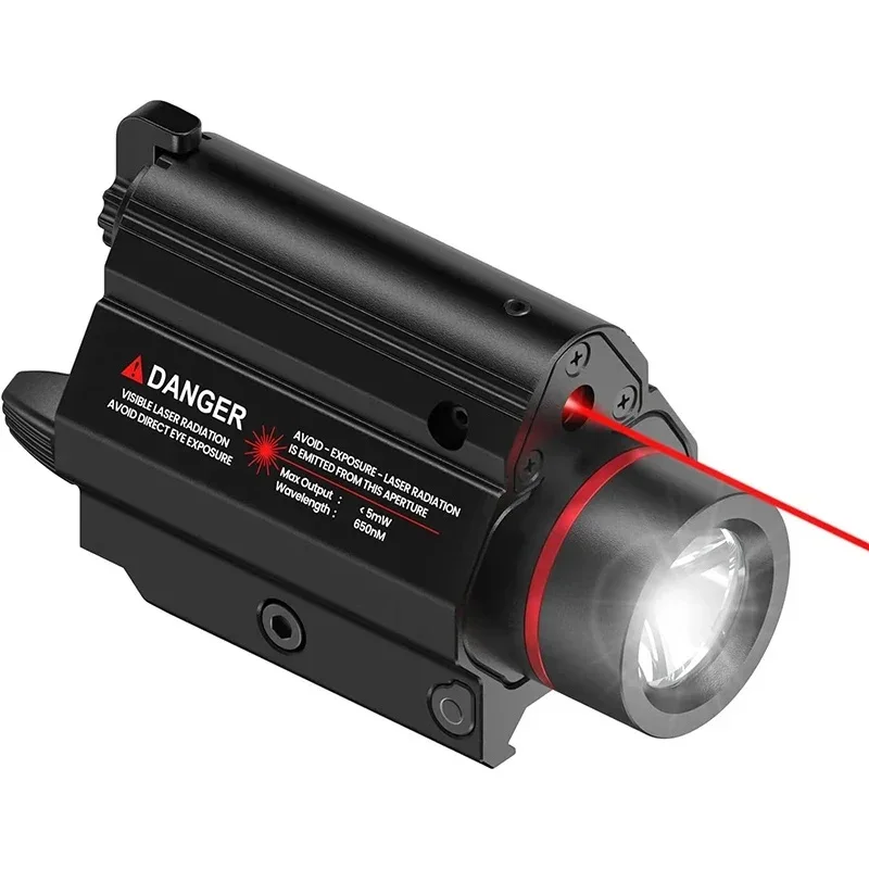 Richfire Nabíjateľná mini baterka 1000lm Zelené/červené laserové svetlo Combo LED s Picatinny Rail Mount na lov kempingu