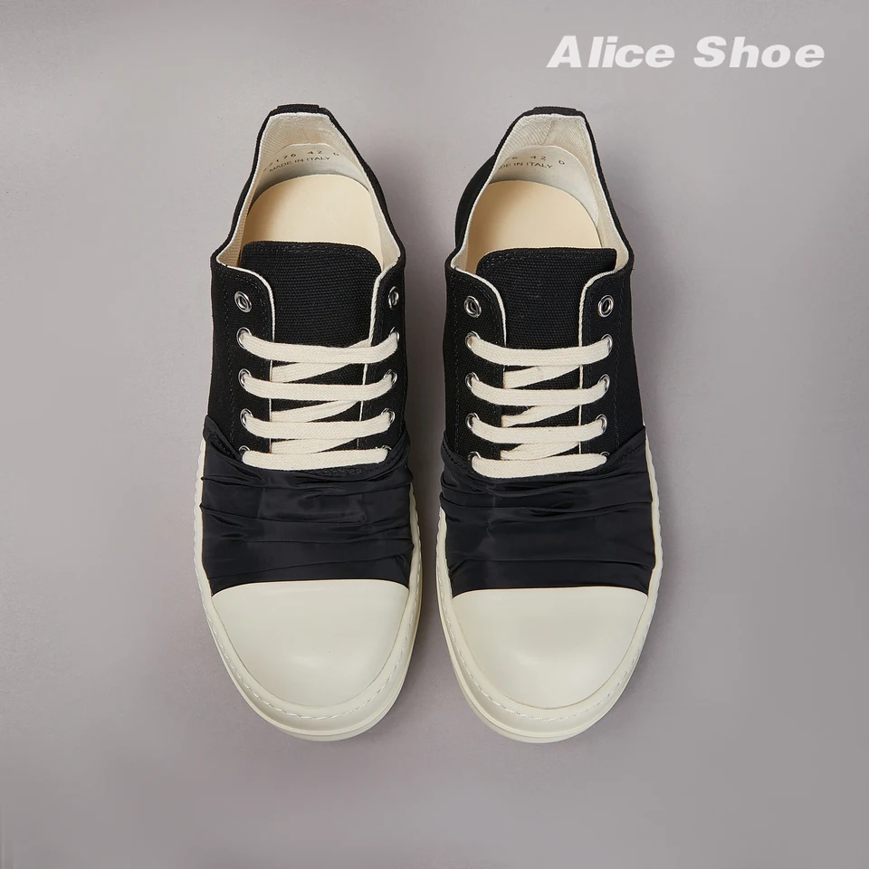 Ricks Casual Women Sneaker Vysoko kvalitný čierny skladaný dizajnér muži topánky Owen Fashion Zips Hrubl-sole Platform Platform Tréner