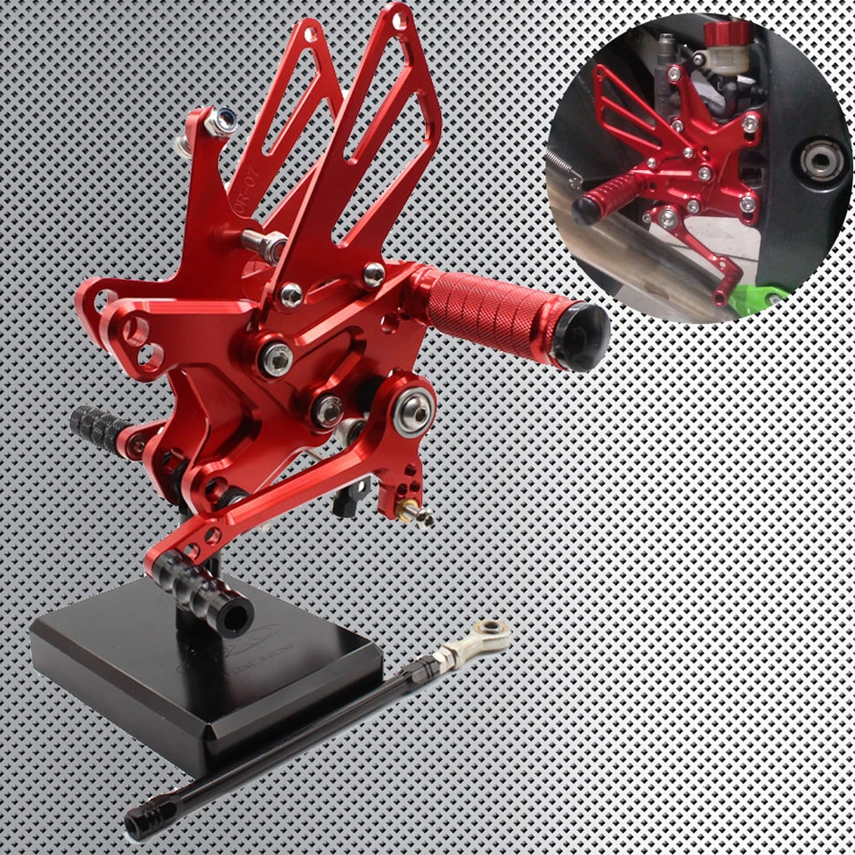 RiderjacKy® pre Kawasaki ZX-10R ZX10R 2011-2020 Nastaviteľná zadná časť motocykla Nastaviteľná Footpeg Footrest ZX 10R ZX 10 R