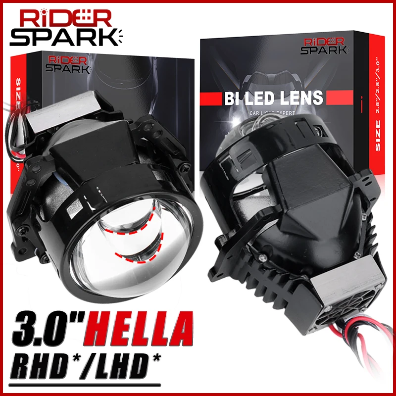 Riderspark 3 palcový BI LED projektor Svetlomety Lázy Hella laser LED svetlá 120 W 40000LM svetlometové príslušenstvo RHD LHD SPOT