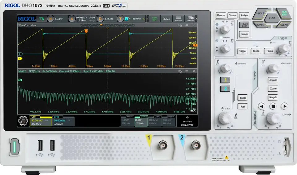 Rigol dho1072/dho1074/dho1102/dho1104/dho1202/dho1204 - 2/4channel 70/100/100/200 MHz Digital osciloskop 12 bit 1GSA/s 50MPTS