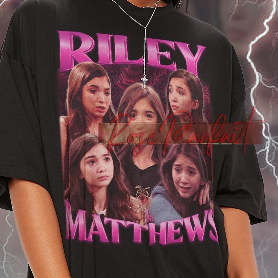 Riley Matthews Retro Tričko - Riley Matthews pocta Tees Rowan Blanchard Vintage Tirkera Rowan Blanchard Fanúšikovia darček Riley Matthews