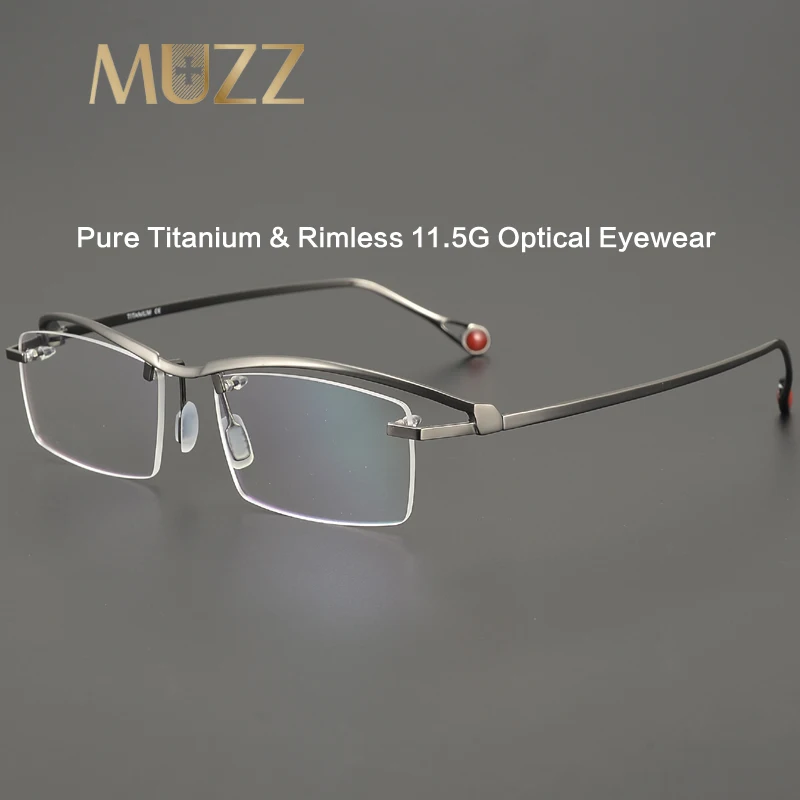 Rimaless IP Titanium Myopia Gula Frame Men Obchodný ráme