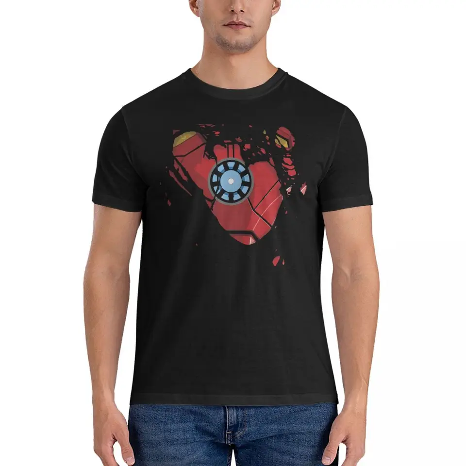 Ripped Reactor T tričká Pánske 100% bavlnené módne tričko Crewneck Iron Man Tees s krátkym rukávom