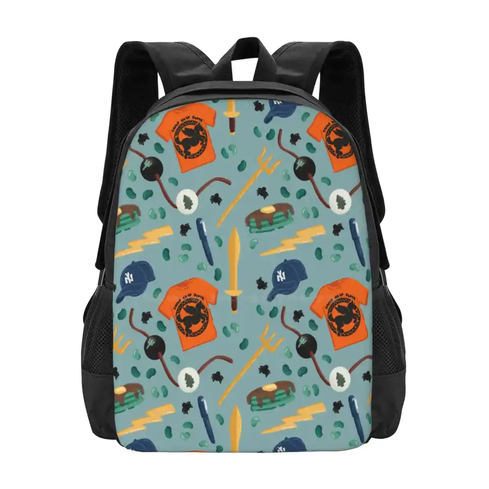 Riptide (Light) Hot Sale Schoolbag Batoh Batoh módne tašky Riptide Percy Jackson Books Reader Pjo Camp Half Blood Pen Sword Greek
