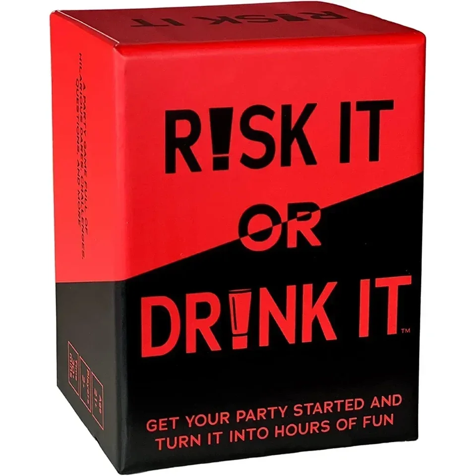 Risk to alebo vypite zábavnú párty Game pre vysokoškolské kartové hry Pitie hry Pregame Night Hilarous Drares Výzvové otázky pre dospelých