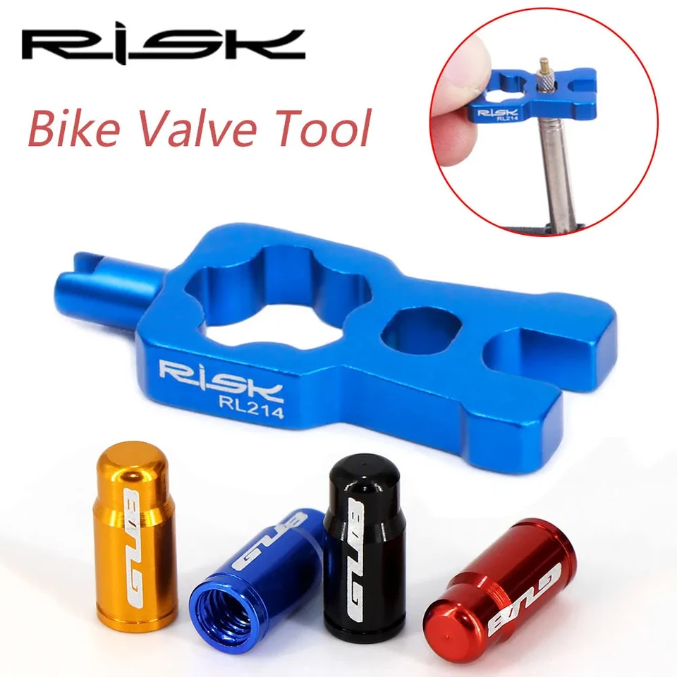 Riziko 4 v 1 nástroja na jadro bicyklového ventilu Multifunkčný kľúc