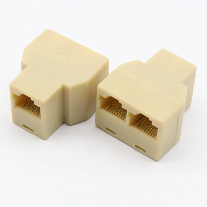 RJ-45 Socket RJ45 Splitter Connector Cat5 Cat6 LAN Ethernet Splitter Adapter 8p8c Network modulárny plug PC PC Kábel Kábel kontakt
