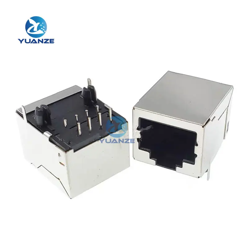 RJ45/18.3 Network Socket 8p8c PCB Horizontálne montážne kolíky Shielded Ethernet Interface 90 STRÁNKA Network Internetový modul