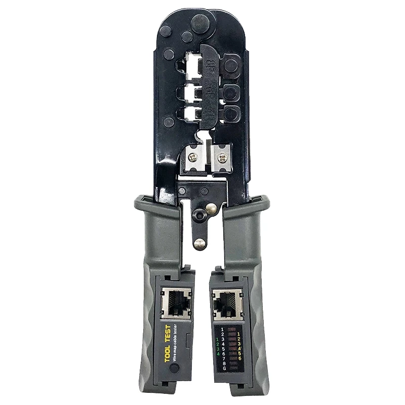 RJ45 Crimper Network LAN Tester Tester Cutting Tool pre CAT7 CAT6 CAT5 RJ11 RJ12 RJ45 Crimper Metal Clip