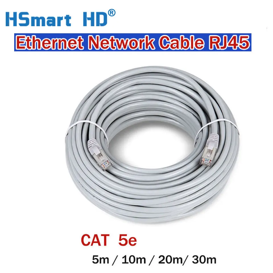 RJ45 LAN CAT5E kábel 30 m 50 m 10m 20m ethernetový sieťový kábel pre 4k IP fotoaparát HKVISION DAHUA XMEYE POE 5MP 4MP 3MP 3MP IP COMERAS