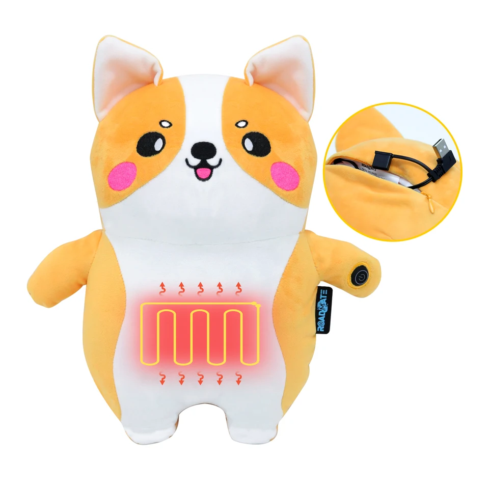 Roaddpmate Cute Corgi Heating Pad, prenosný vankúš na vyhrievanú USB, Cuddly 13.77 
