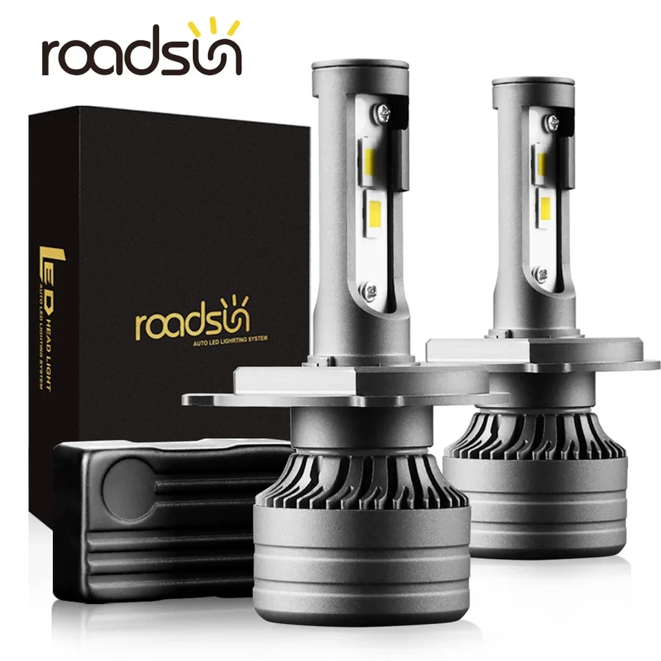 Roadsun Auto Lamp H7 H1 H11 LED svetlá pre svetlometové žiarovky motocykla LED H4 H7 9005 HB3 HB4 9006 110W 30000LM 6000K biela biela