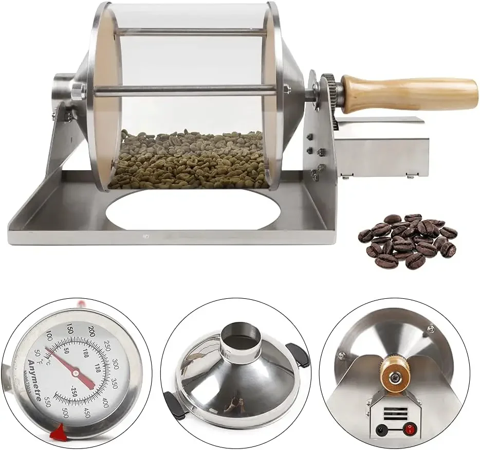Roaster Household Gas Gas Coffee Machine kávu kávové pekárske kávové kávové pražičky pre kaviareň/dom 13v 3a