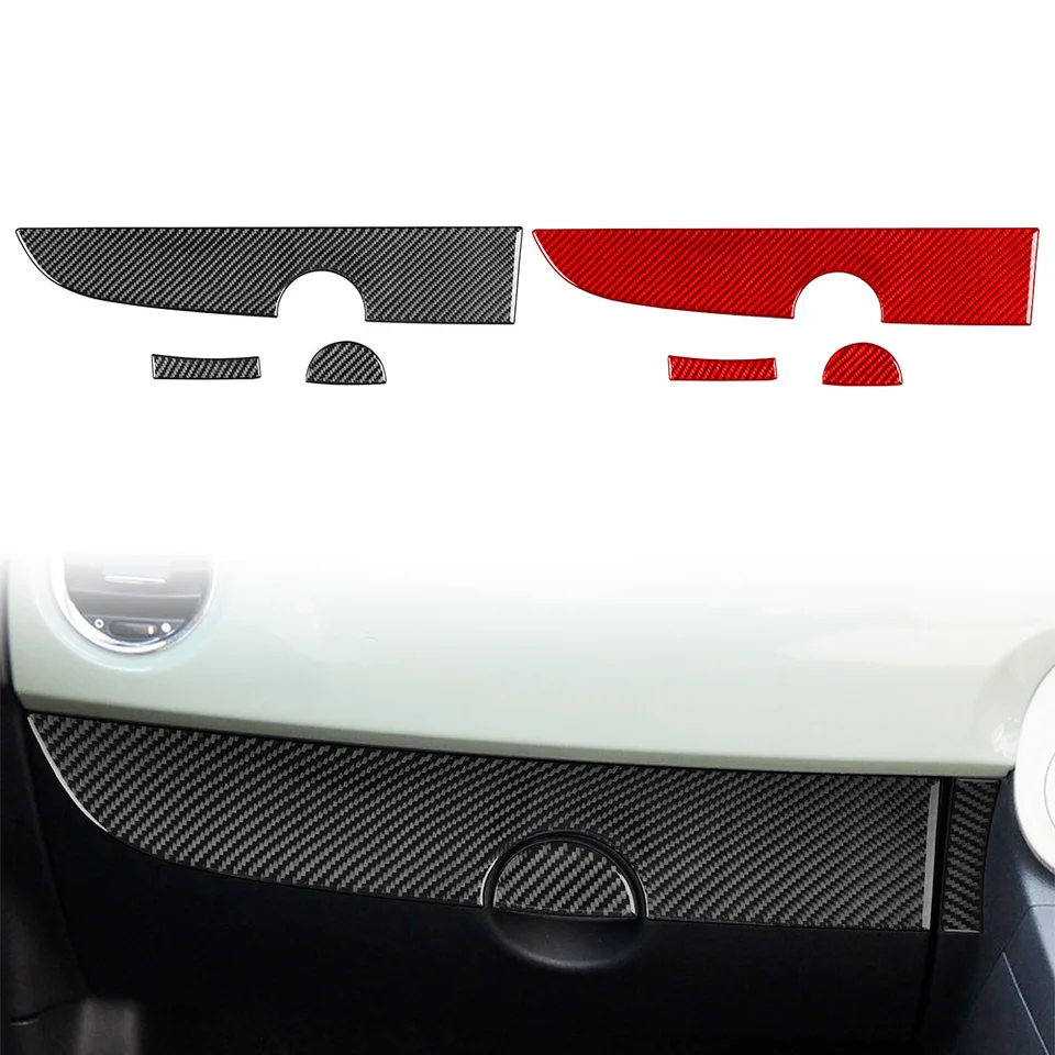 ROBD Car Carbon Fiber Co-Pilot Dashboard Panel Cover Cover Detode príslušenstvo pre Fiat 500 2012 2013 2014 2015