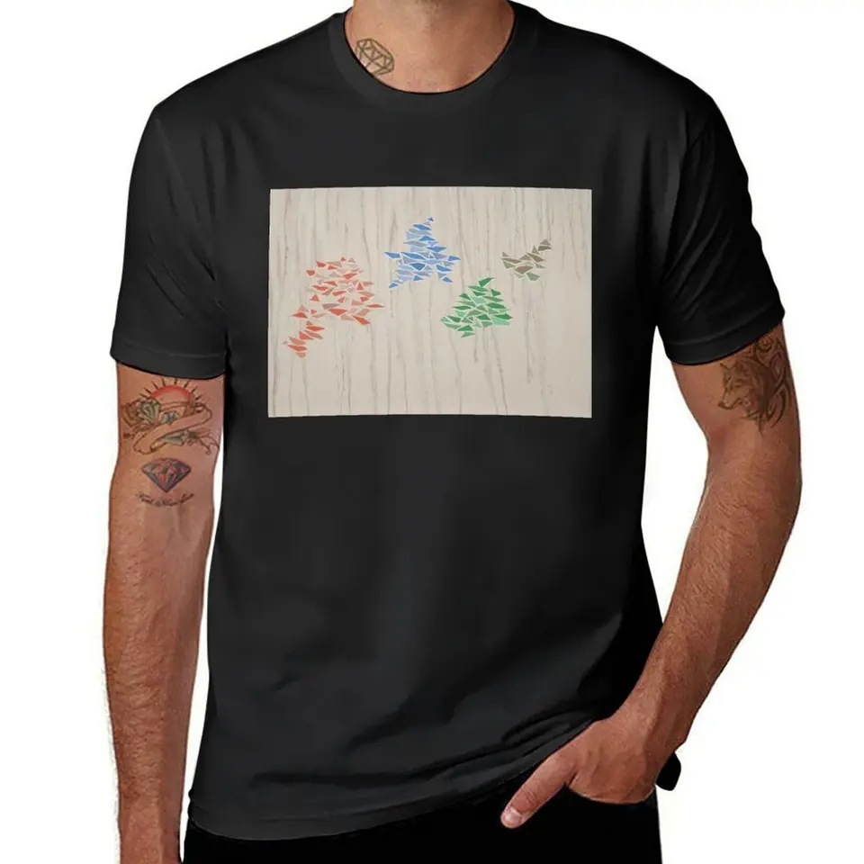 Robert Goodnough - Farby na šedej farbe - Tričko z roku 1975 Plain Custov Design Your Own Mens Graphic Tričká Veľké a vysoké a vysoké