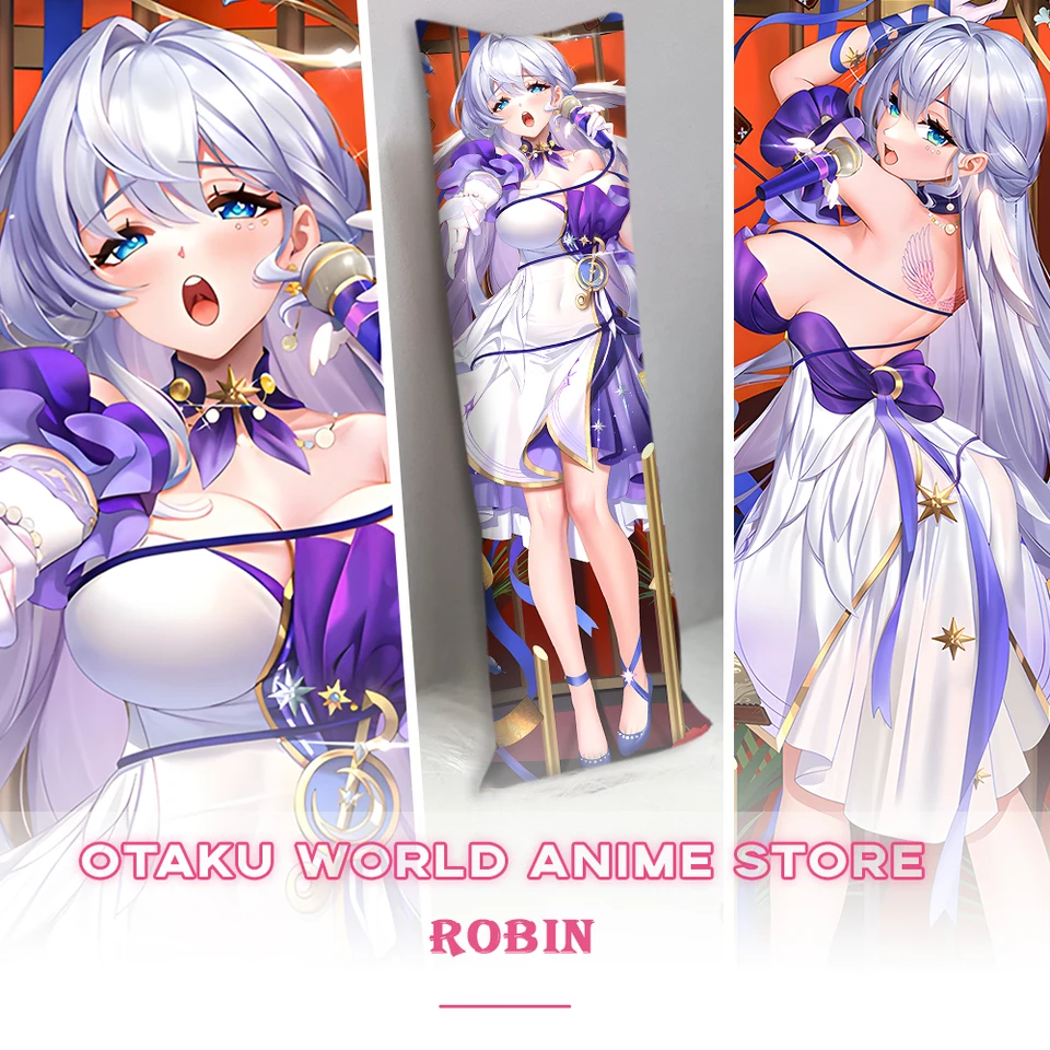 Robin Cartoon Bodypillow Cover Objímanie cosplay rekvice hra honkai hviezda železnica Robin Dakimakura vankúšový dekorácia dekorácie vankúšov