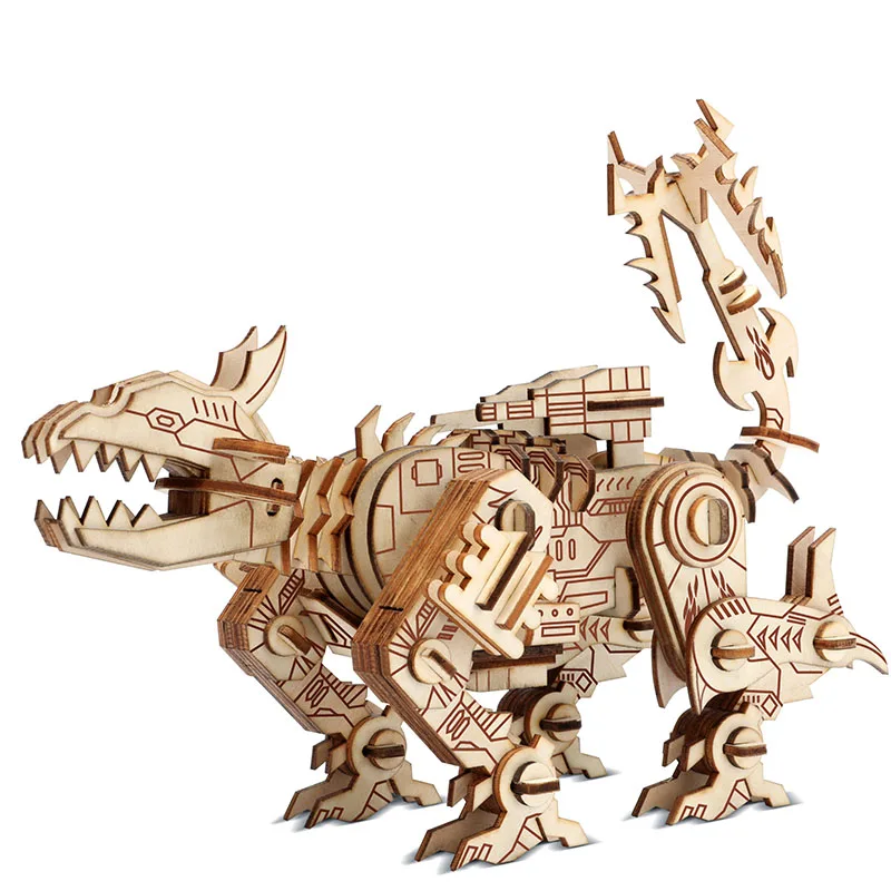Robot Drevené 3D stereofónne steh puzzle pre domácich majstrov pre domácich hračiek pre chlapcov dospelých Kreatívne darčeky Domáce dekorácia sci -fi