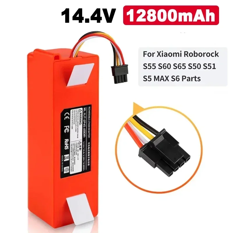 Robotická vákuová výmena batériu 14.4V BRR-2P4S-5200S pre Xiaomi Roborock S55 S60 S65 S50 S51 S5 1S 1. Max S6 diely S6