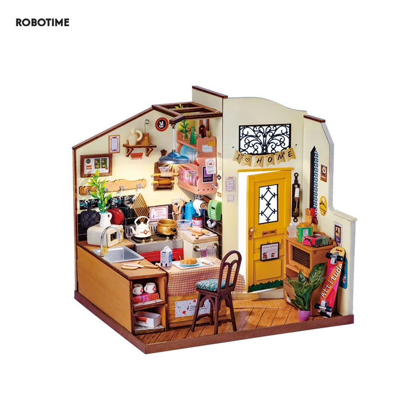 Robotime rolife Miniatúrny dom pre deti dospelých domáci kuchy