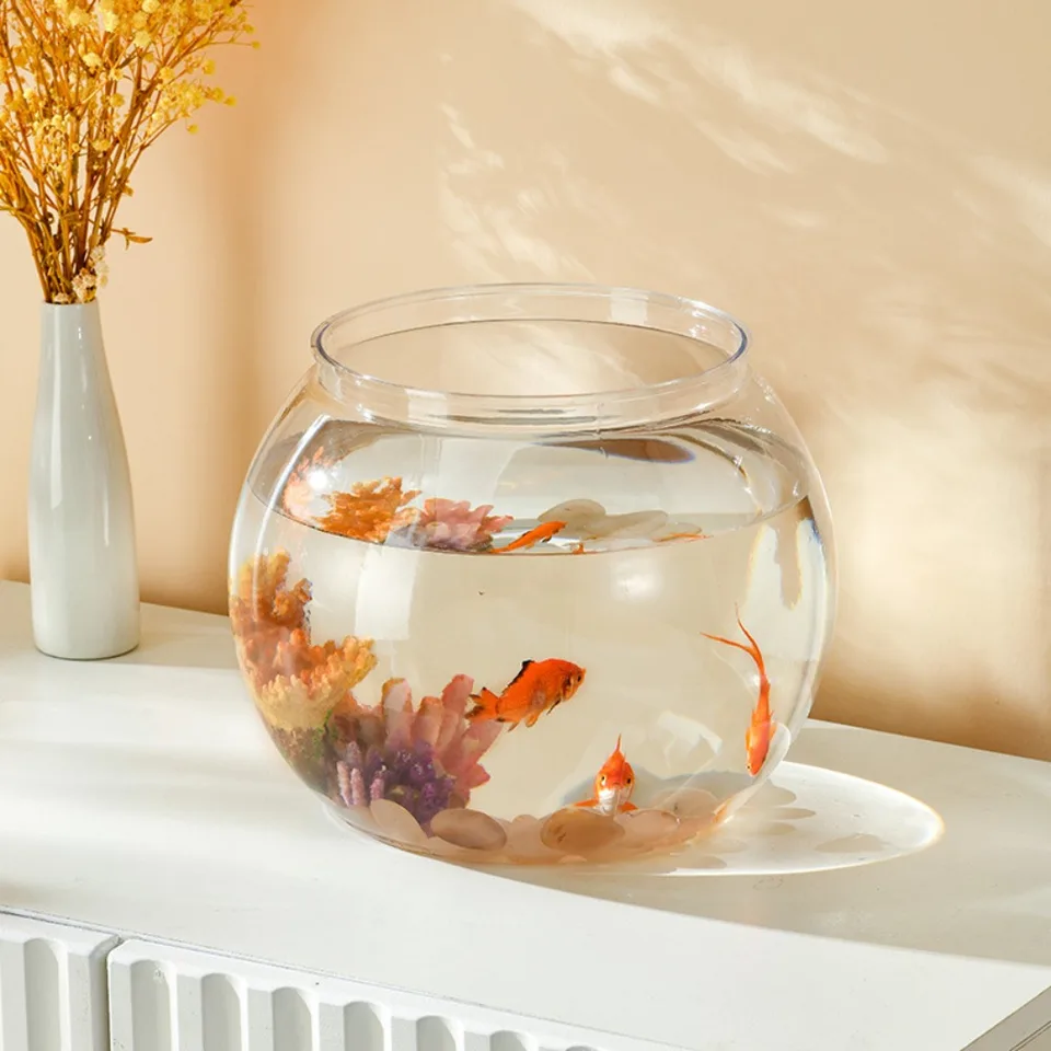 Robustne pekne Betta Fish Bowl Malé akvárium pre malé okrasné ryby a plazy vysoké priehľadné sklo Dobrý výhľad