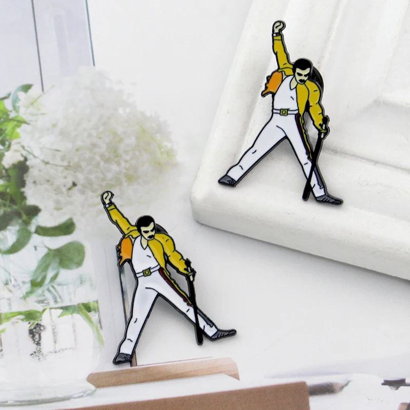 Rock Band Queen Fashion Brošes Music Art Freddie Mercury Metal Metal Emamery Fans Fans Gifts
