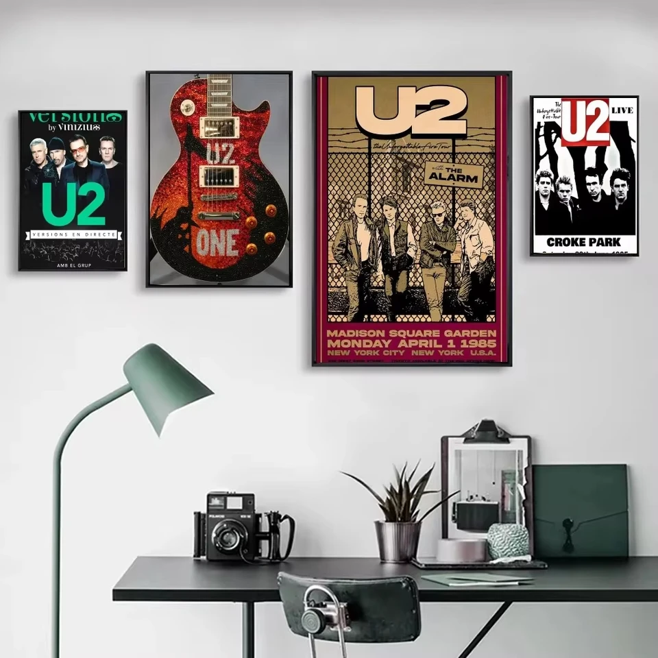 Rock Band Star U2 Hudobný plagát bezrámový kraft klubový barový papier retro plagát Nástenná spálňa Štúdium dekoration maľba maľba