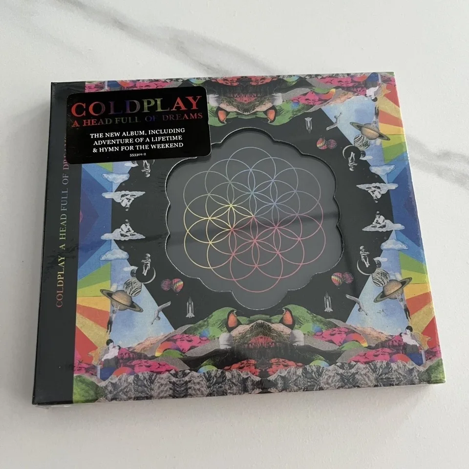 Rock coldplay Chris Martin Music CD a hlava Full of Dreams Album Everglow 2pcs Hudobná nahrávka Cosplay Walkman Soundtracks Box