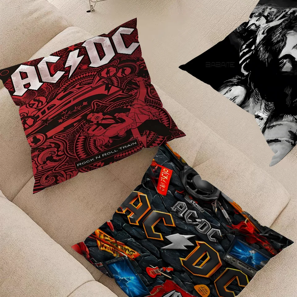 Rock Singer A-AC D-DC Band Maple Design Case Cover Happy Autumn Harvest Decor Dotional Decorrati vankúš