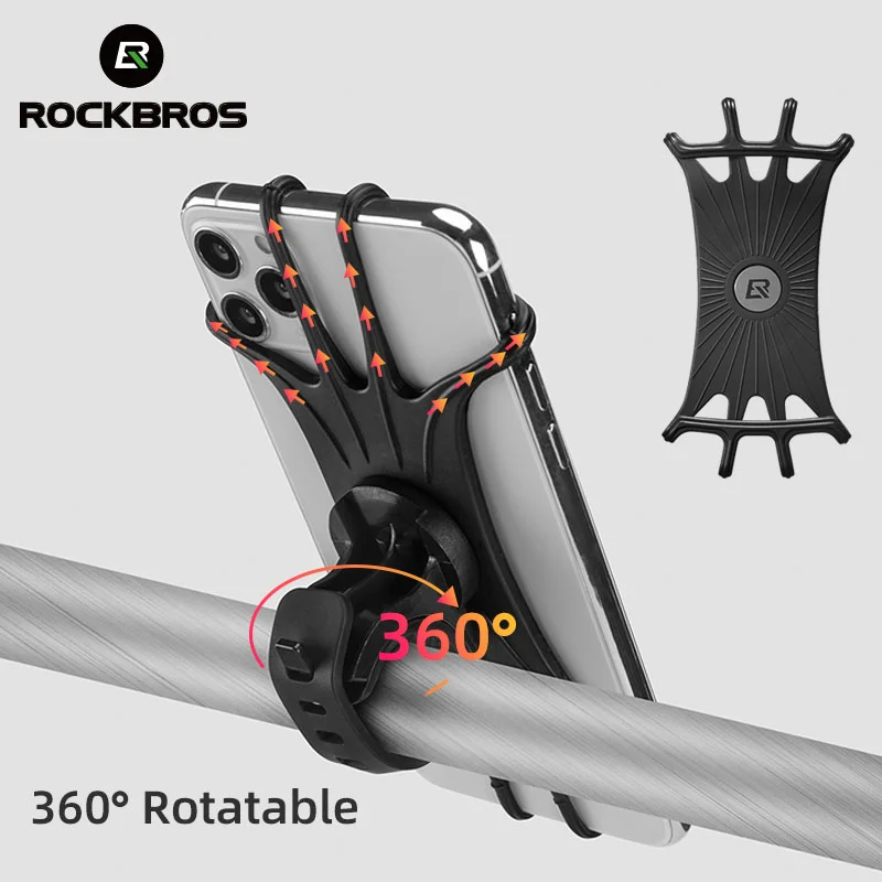 Rockbros Bike Phone Držiteľ bicyklov mobilných mobilných telefónov Držiteľ motocyklov Suporte celular pre iPhone Samsung Xiaomi Holder Non-Slip