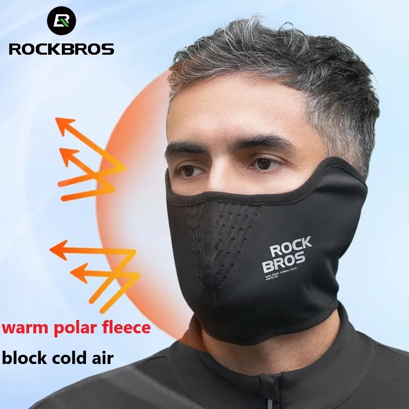 Rockbros cyklistická maska ​​na tvár teplé fleece priedušné bicykle Motocyklová maska ​​za studena ochrana vonkajšieho športu bežecká balaclava