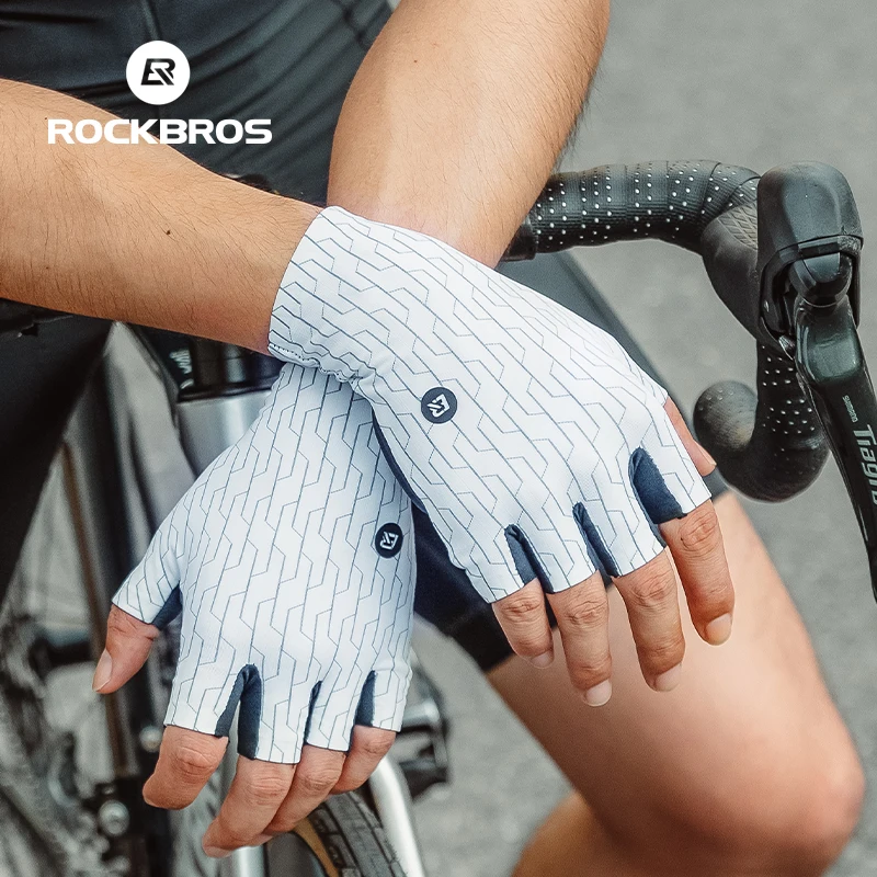 Rockbros cyklistické rukavice s opaľovacím krémom priedušné mtb cestné bicykle rukavice nárazom šokom nekĺzavých rukavíc vonkajšie zahustená palmová podložka