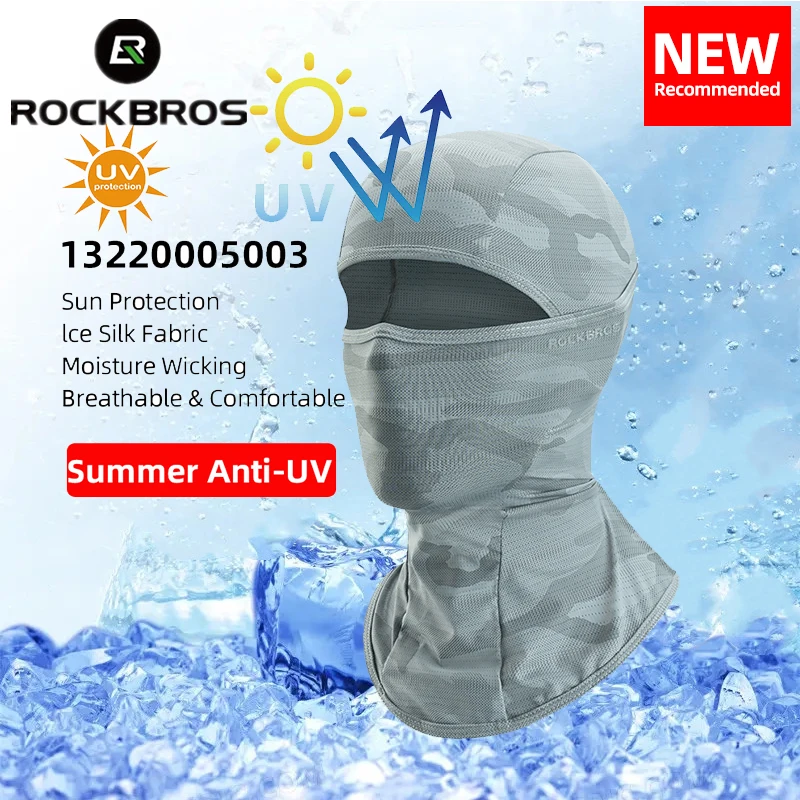 Rockbros jar letná letná cyklistická maska ​​UV Slnko ochranné maska ​​bicykel Balaclava klobúk bicykel šatky priedušné športové motocyklové masky