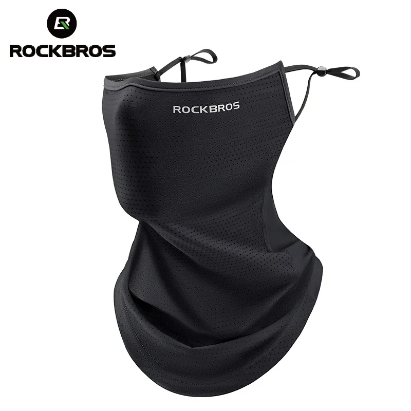 Rockbros letná hodvábna maska ​​ICE Hodváb Anti-UV rýchle sušenie tváre kryt s opaľovacím krémom Bandana Priedušný krk Ochrana zavesenia uší šál