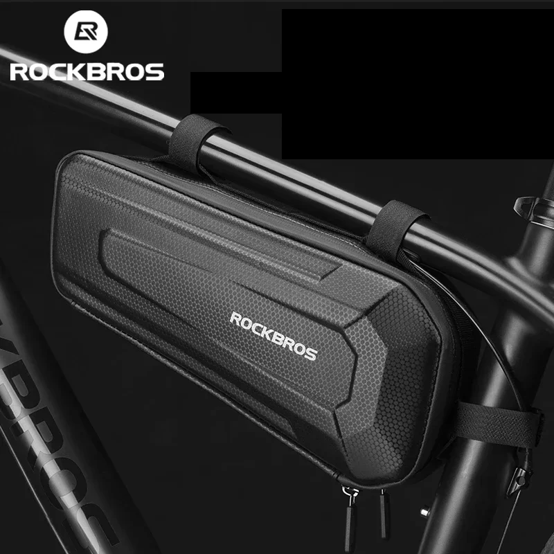 Rockbros tvrdé škrupiny Bicykel tašku MTB Road Bike Tašky uhlíkový vzor vodotesný vrecko na hornú trubicu cyklistické sedlové tašky 1,5 l Vysoká kapacita