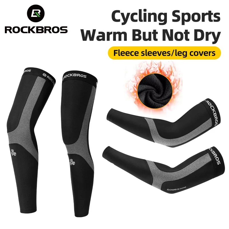 Rockbros Winter Autumn Warm Bike Arck Ruckves Legwarmers Set Men Women Fleece Cycling Sports Mtb Road Roads Arm