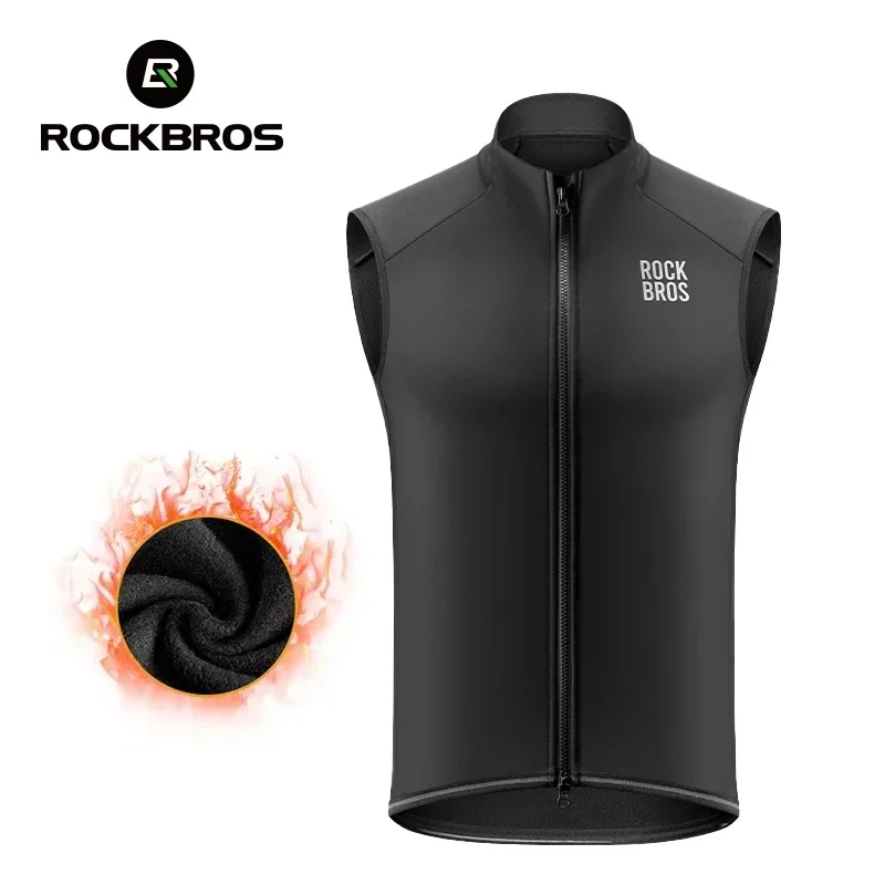 Rockbros zimná cyklistická vesta Ľahké veterné fleece teplá vesta pre mužov Ženy Športové tepelné runringové bicykle Bicykel